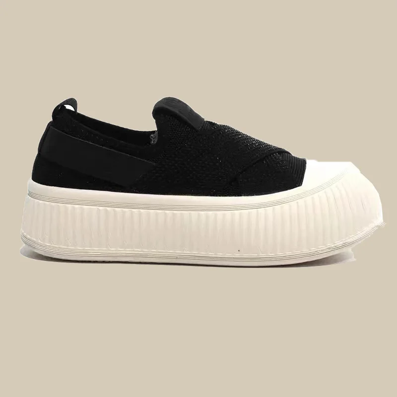 2023 Platform Shoes for Women Mesh Breathable Rhinestone Sneakers Adult Sports Shoes Elevated Soles Fashion Simple Gray Sneakers