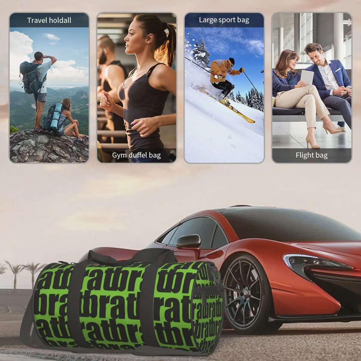 Brat Music Новая спортивная сумка English Singer Charli Xcx Спортивные сумки на открытом воздухе