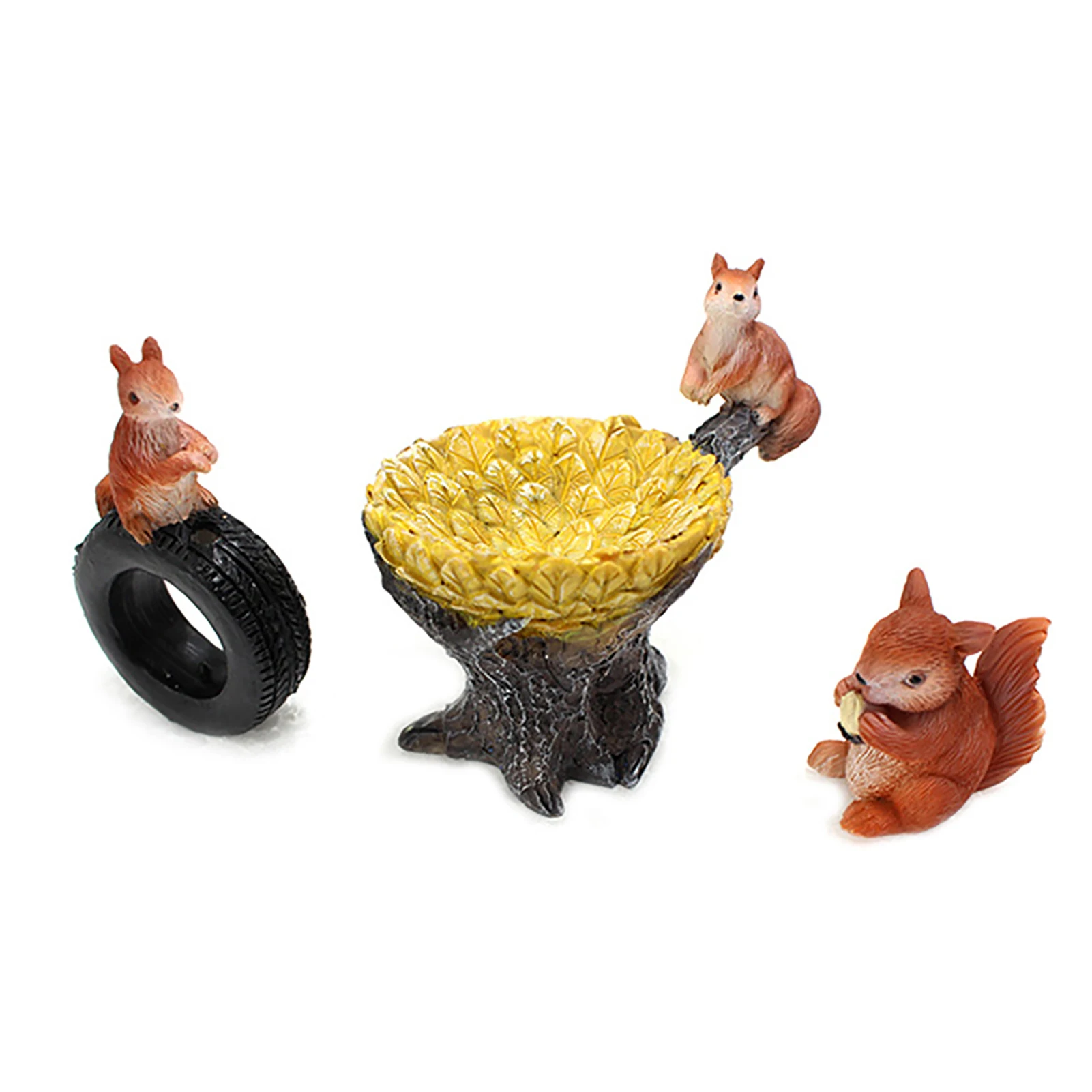 

Resin Potted Plug-In New Squirrel Suit Creative Garden Landscape Ornaments Cute Home Decoration Gifts