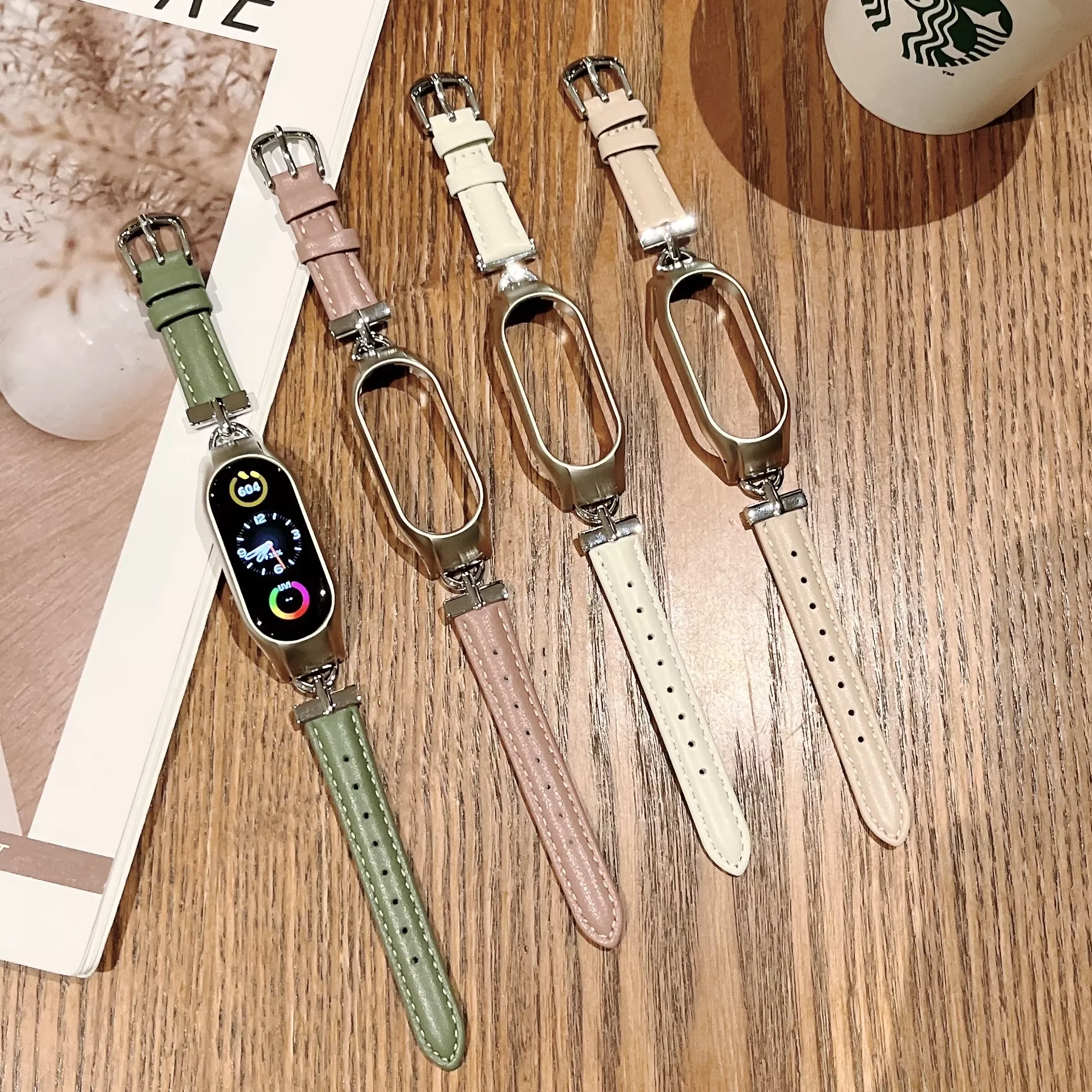 

NEW Genuine Leather for Mi Band 7 6 5 4 3 Smart Watch band For mi band 6 7 Women Wrist Strap bracelet Replacement Accessories