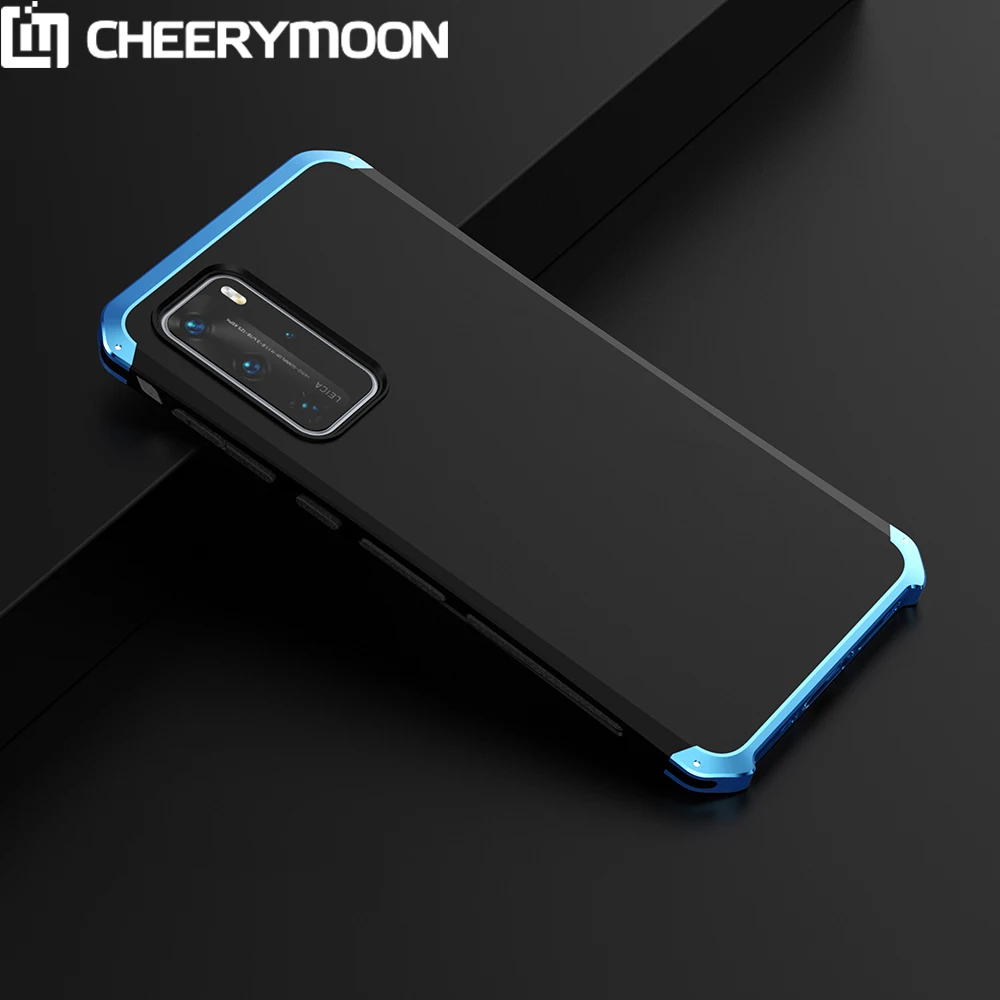 

New Arrival Anti-fall Metal Frame P40pro PC Back For Huawei P40 Pro P40Pro Aluminum Alloy Bumper For HUAWEI P40 Case Cover