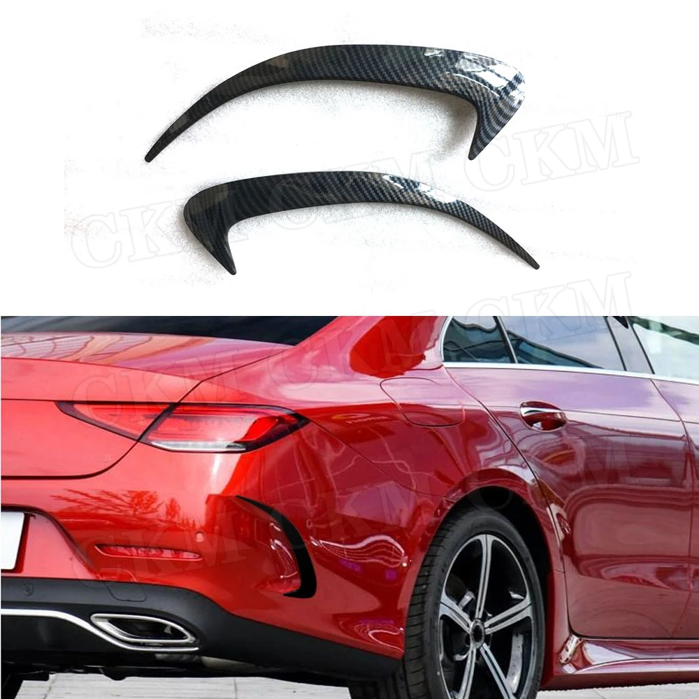 Дефлекторы для заднего бампера Mercedes-Benz CLS Class CLS300 CLS350 CLS450 Sedan 2019 + углеродное