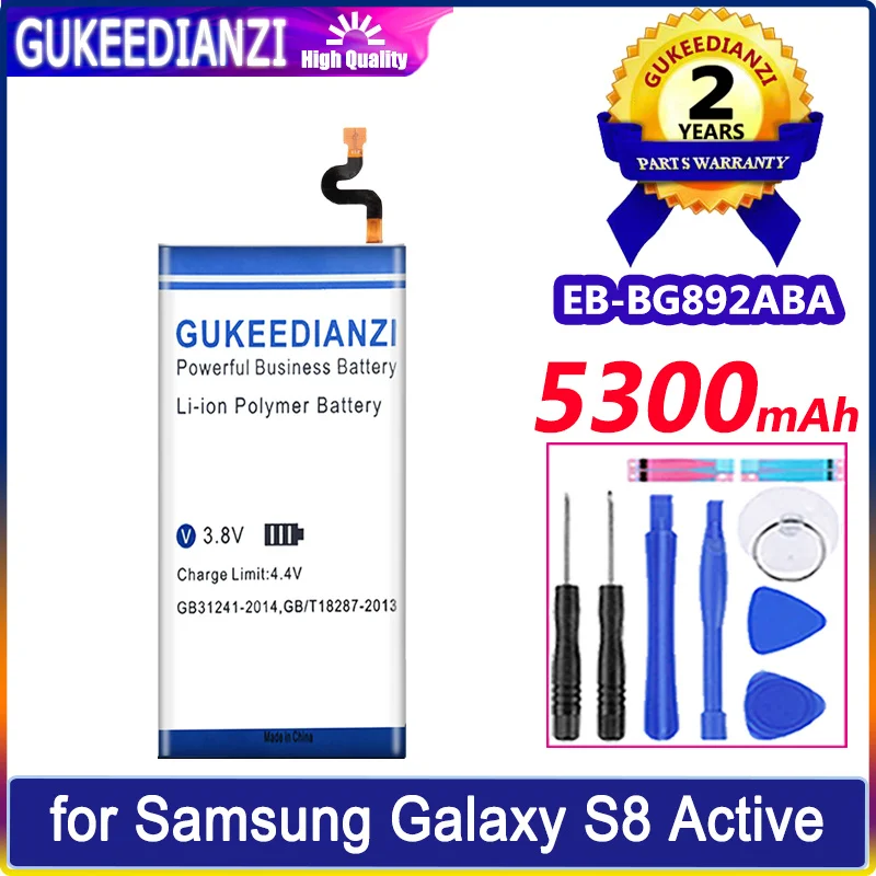 Аккумулятор 5300 мАч для Samsung Galaxy S8 Active EB-BG892ABA G892F G892A G892L G892 G892V SM-G8920 Высококачественная батарея