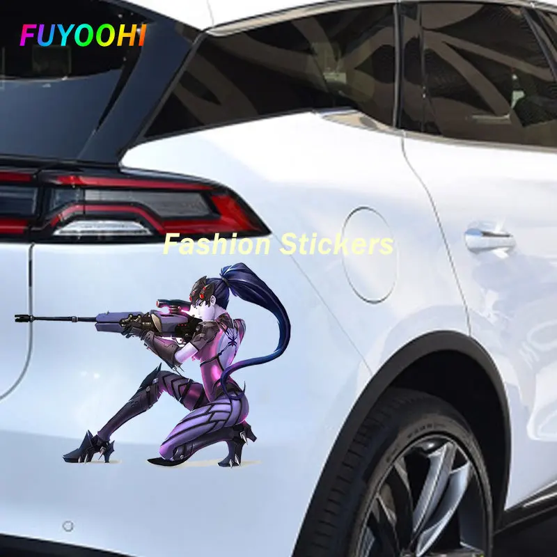 Забавная наклейка FUYOOHI для монитора Widowmaker, автомобильные аксессуары, наклейка для кемпера, Виниловая наклейка, водонепроницаемые наклейки для солнцезащитных окон