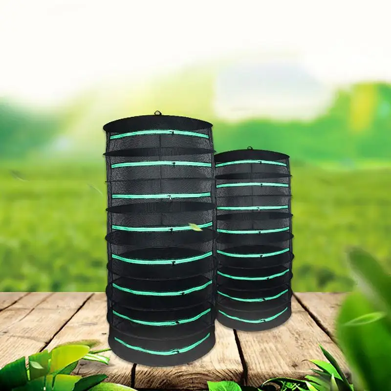 

Herb Drying Rack Mesh Hanging Drying Net Foldable Black Flat Drying Net Plant Drying Net With Green Zipper And S Shape Hook
