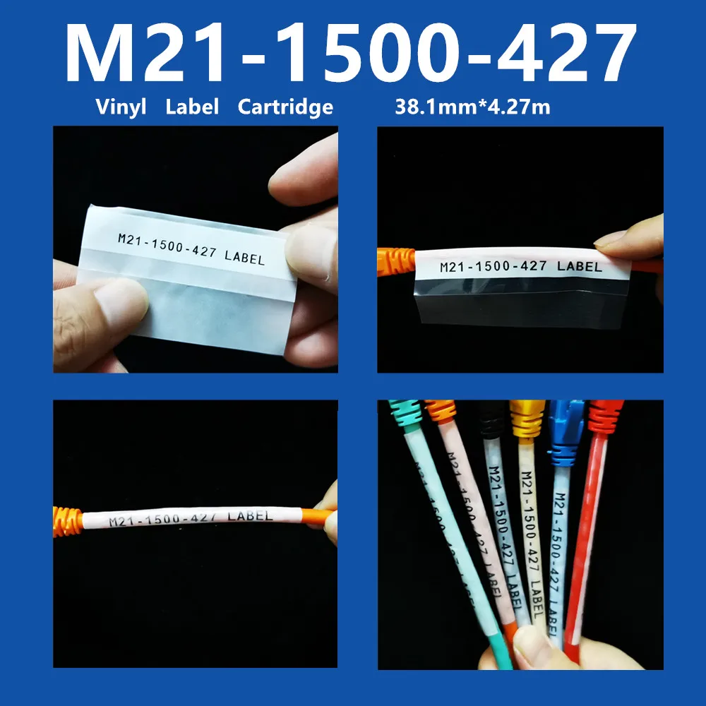 Виниловые этикетки 10 PK M21 1500 427 цвет черный на белом для BRADY BMP21 фото фотопринтер 38 1
