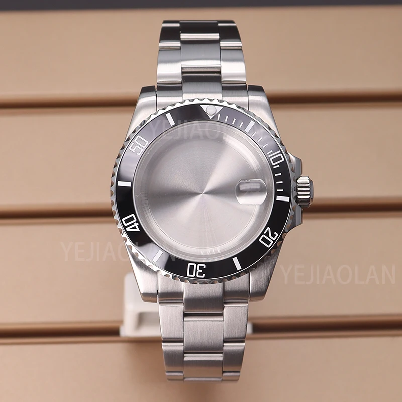 40mm Submariner Men Watch Case 316L Stainless Steel Watchband Sapphire Glass For nh34 nh35 nh36,38 Movement 28.5mm Dial Daytona