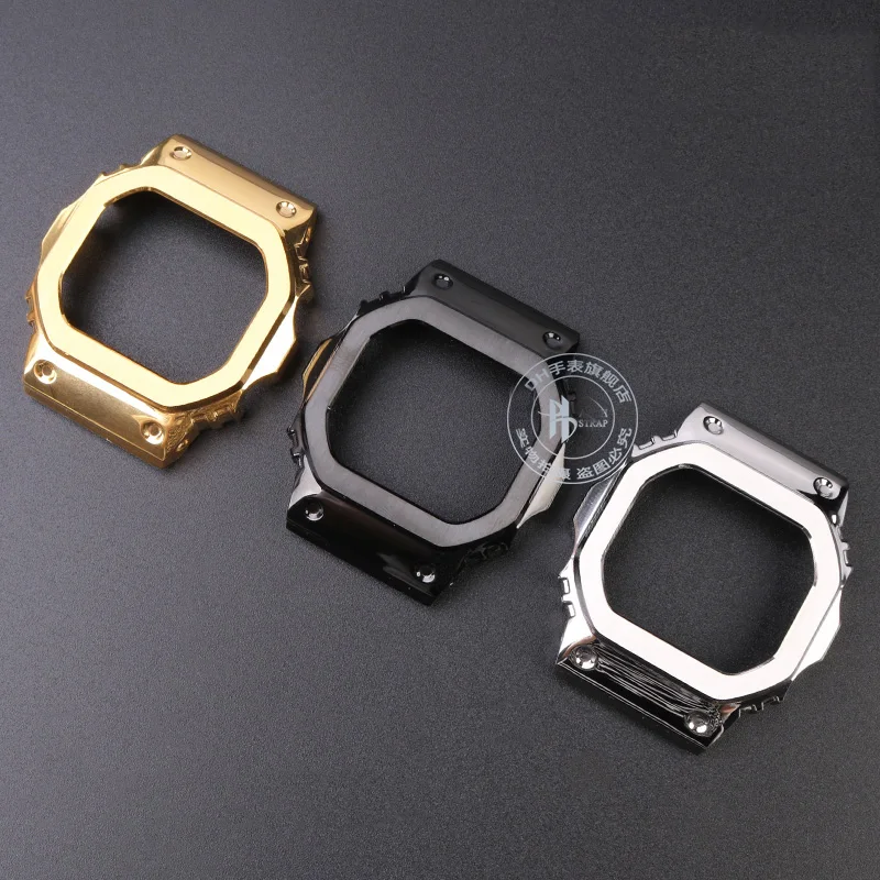 DW5600 High Quality Solid Fine Steel Strap For Casio G-SHOCK Blockage GW-M5610 GW-B5600 Metal Watch Band Case Conversion Funds