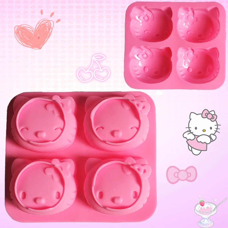 

Hello kitty Kawaii Silicone Mold Cake Ice Block Model Diy Handmake Soap Purin Cute Baking Tools Sanrioed Kitchenware Lovely Gift