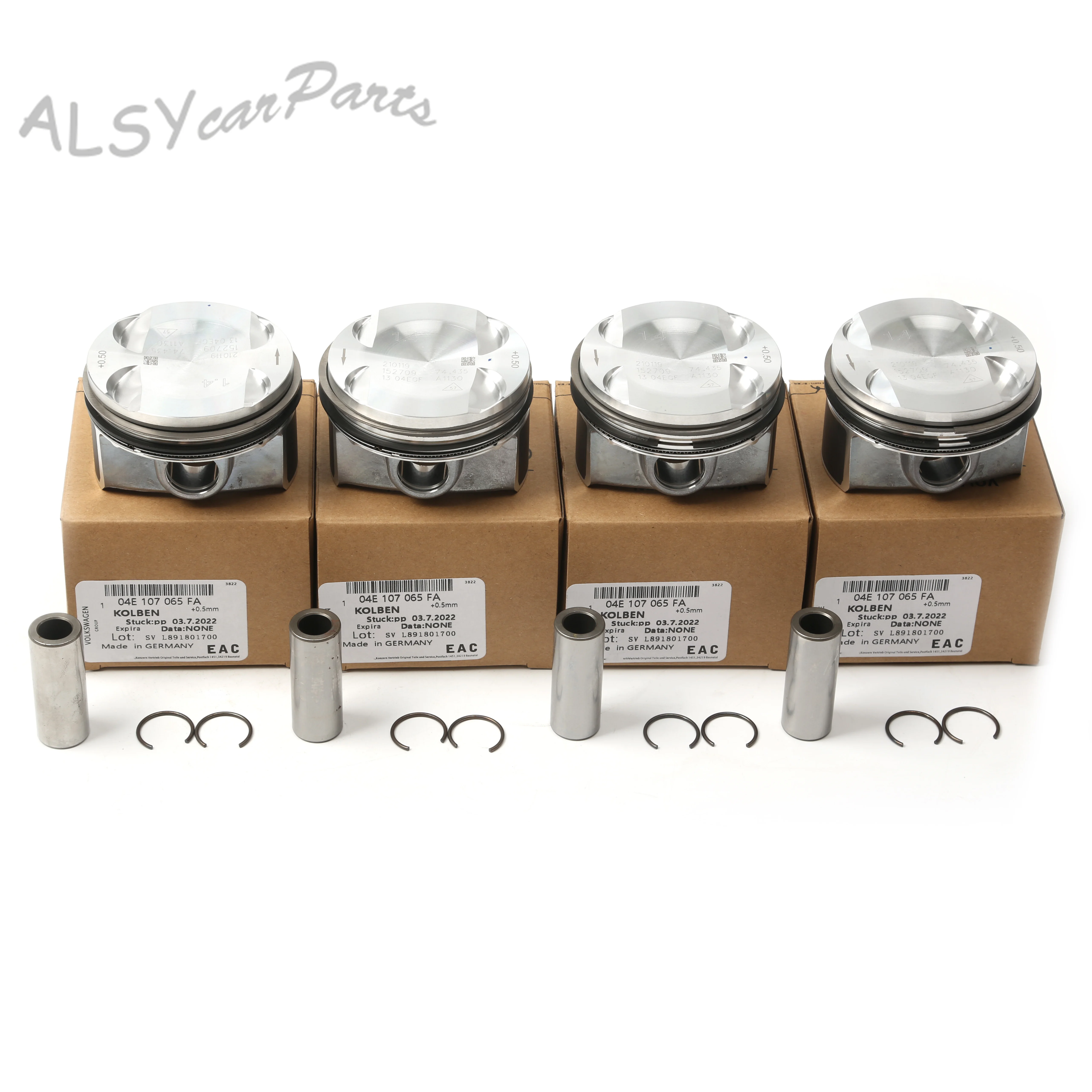

Engine Pistons and Rings Set Oversized 0.5MM 04E107065FA For Audi A3 Cabriolet A5 Volkswagen Golf Beetle Skoda Kodiaq Seat Leon