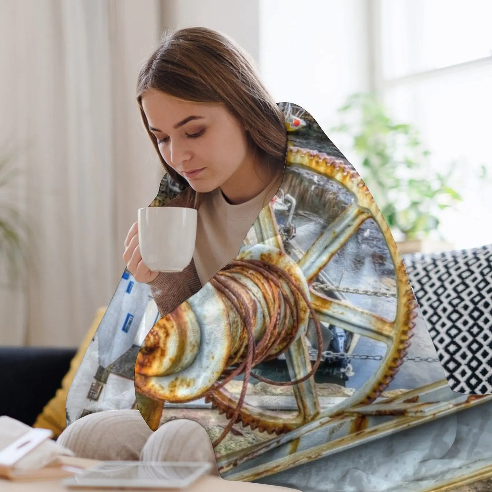Одеяло Crail Harbour In The East Neuk Of Fife шотландское одеяло термобелье на Хэллоуин мягкие