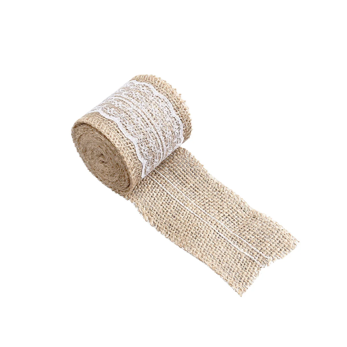 

2Mx6CM DIY Burlap Ribbon Trim Strips Bands Beautiful Chic Decoration Strips Ribbon for Wedding Home Decor