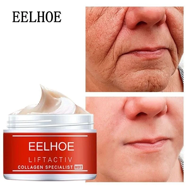 

Collagen Remove Wrinkles Face Cream Lifting Firming Anti-Aging Freckle Cream Fade Fine Lines Whitening Brighten Skin Care 50g