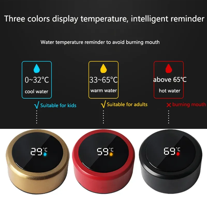 

2023 smart digital water bottle keeps cold and heat thermal bottle Stainless Steel Thermos for baby children kids terms Thermo