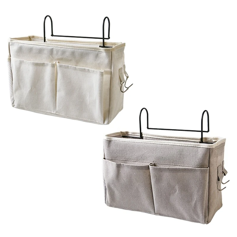 

Canvas Bedside Hanging Bag Storage Bag Bedroom Magazine Household Storage Bag