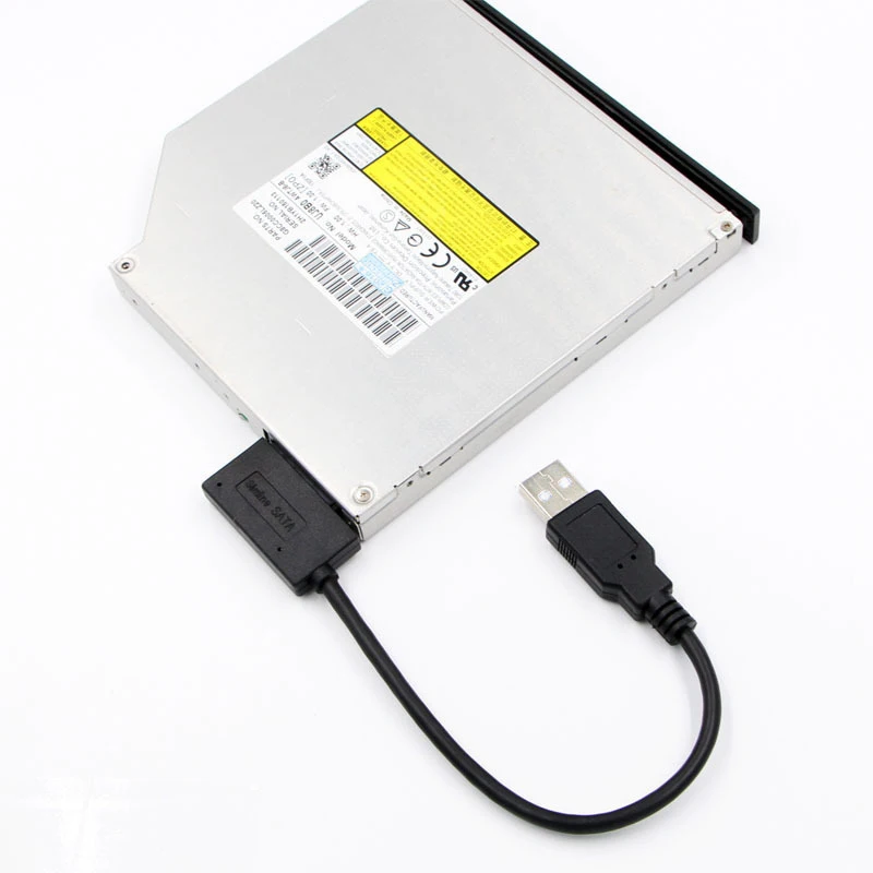 35cm SATA USB 2.0 To 6P+7P Cable Converter External Optical Drive Adapter Laptop CD DVD PC Line Transfer Notebook Optical Drive images - 6