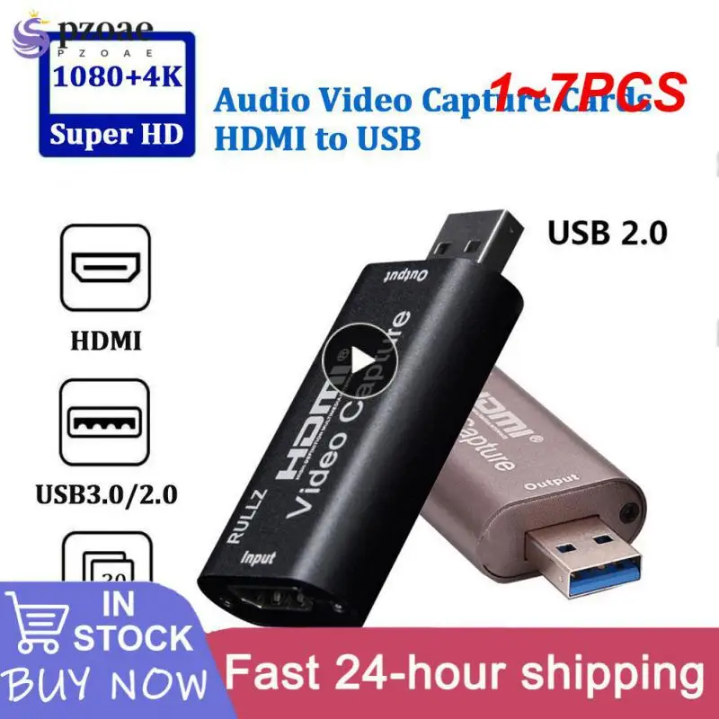 

1-7 шт., плата для захвата видео, совместимая с HDMI, USB 3,0, 1080P