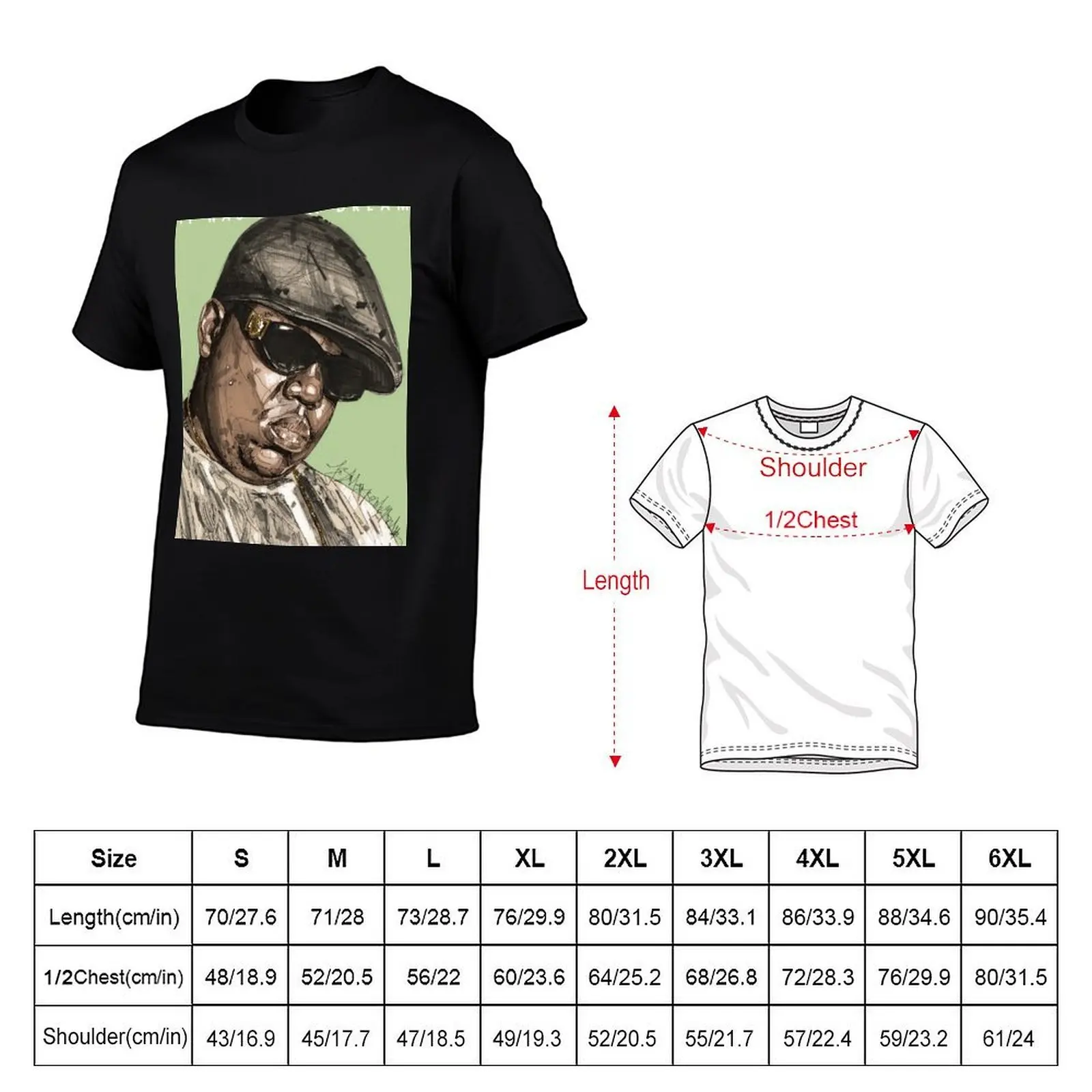 Футболка с рисунком Biggie Smalls, футболка с короткими рукавами для занятий в тренажерном зале (art.: 3920dbdc282bb) - 3920dbdc282bb