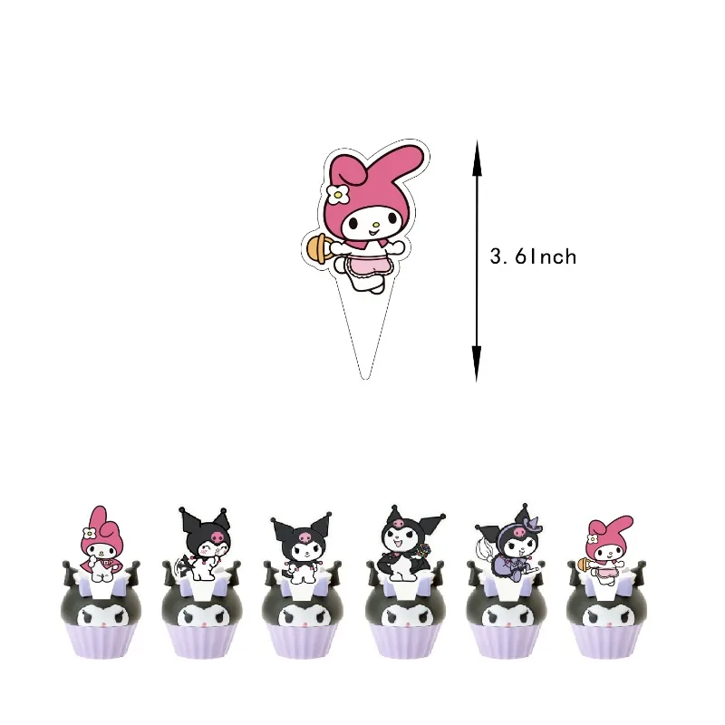 Kuromi украшение для дня рождения Sanrio торта на день баннер воздушные шары