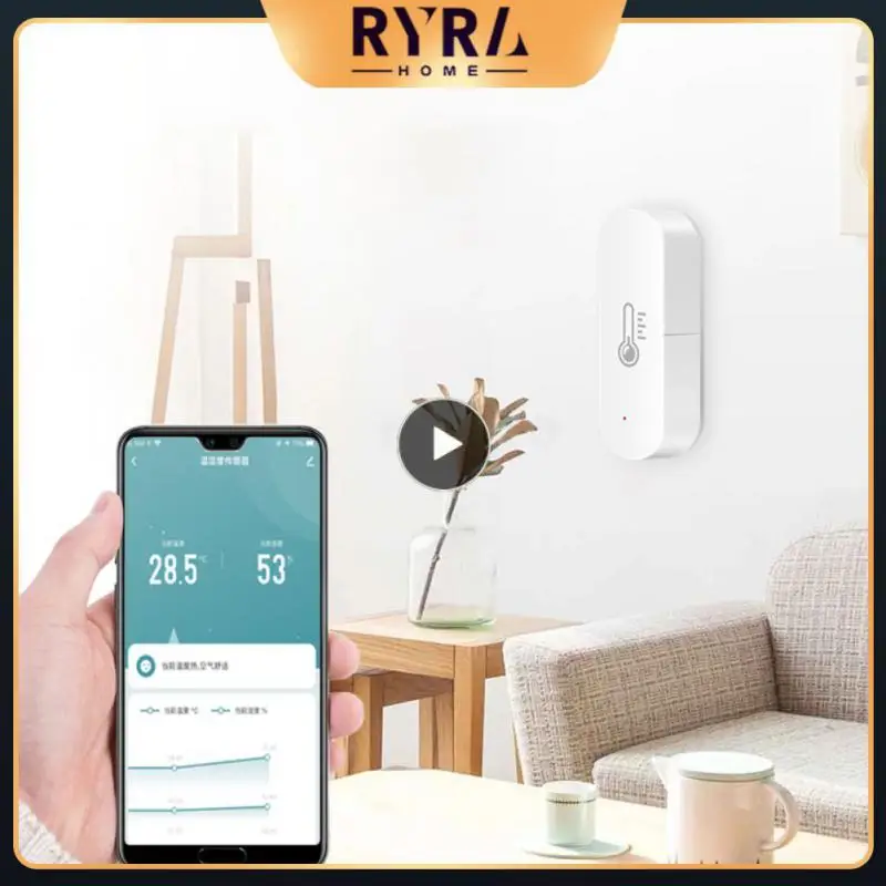 

Smart Life Hygrometer Smart Life Tuya App Temperature Humidity Sensor Battery Powered Smart Home Security Thermometer Detector