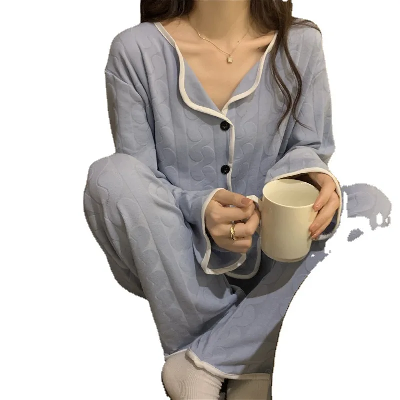 Homewear Winter Print Sweetheart Pajamas Set Women Lounge Set Pyjamas Sleepwear Nightwear Pijama Mujer Sweet Simple Design