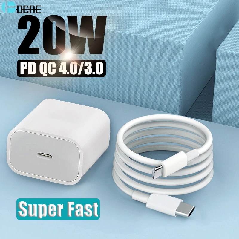 20 Вт PD USB C зарядное устройство для iPhone 13 12 телефон Быстрая Зарядка Тип C QC3.0 кабель для быстрой зарядки адаптер питания Разъем для Samsung S22 S21
