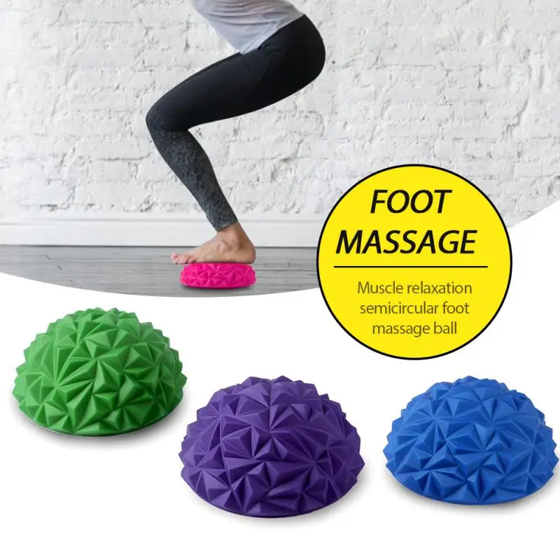 

New 1pcs Balance Ball Training Yoga Half-ball Water Cube Diamond Pattern Pineapple Ball Foot Massage Ball Toy Fitness Balls