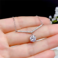 925 sterling silver fine jewelry diamond necklace women wedding party gift