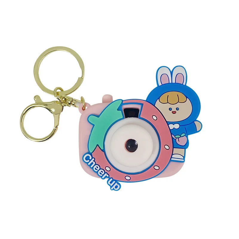 Креативный игрушечный брелок с радужной проекцией камеры фонариком детский