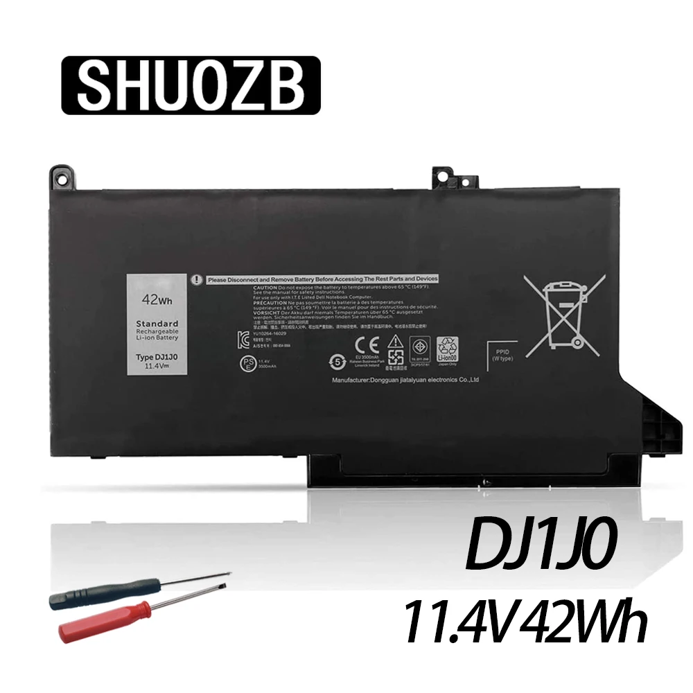 

New PGFX4 DJ1J0 0NF0H 0G74G Laptop Battery For Dell Latitude 12 7000 7280 7380 7480 Tablet PC Series 11.4V 42Wh Free Tools