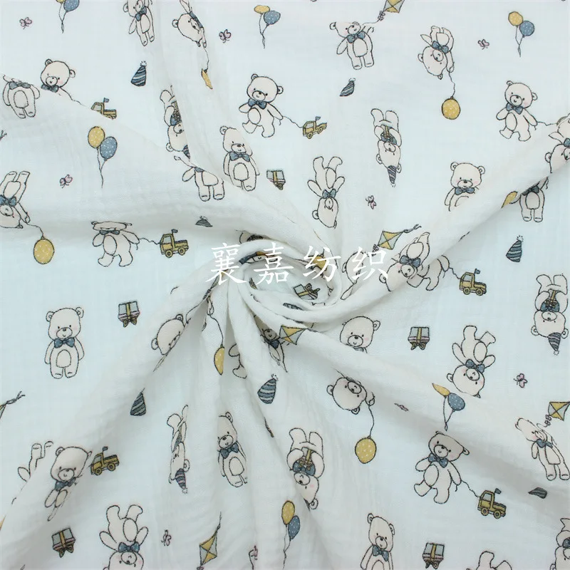 Новая двойная марля воздушный медведь детский хлопковый креп пижамы детские