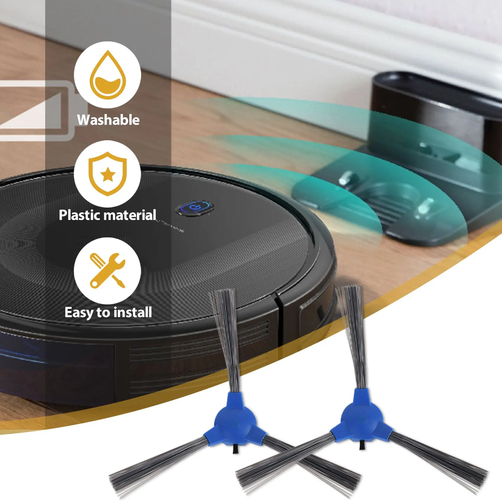 Замена горячей боковой щетки для Eufy RoboVac 11S 15T 30 30C 15C 12 25C 35C запчасти