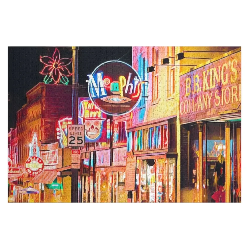 Улица Beale пазл Мемфис на заказ с фото таможенные персонализированное имя