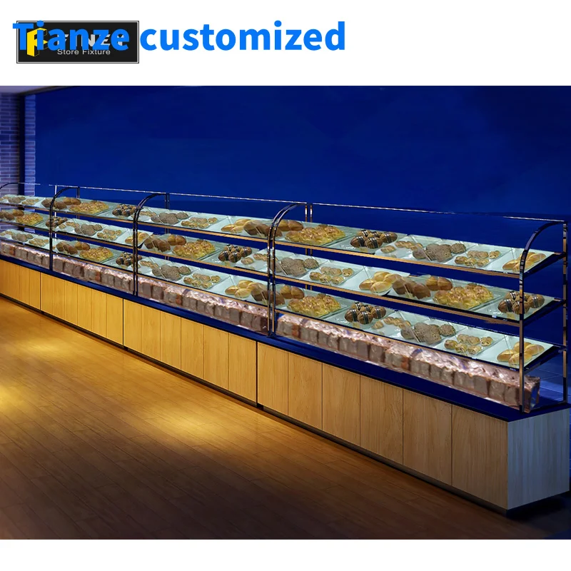 (Под заказ) современный торговый центр хлебобулочная Мебель Деревянный хлеб