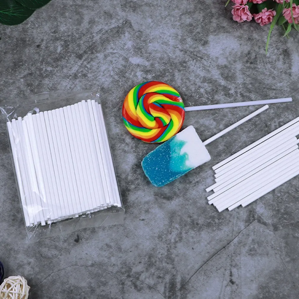 

Lollipop Paper Stick Food Grade Material Solid Stick Cake Chocolate Paper Food Making Tools Supplies