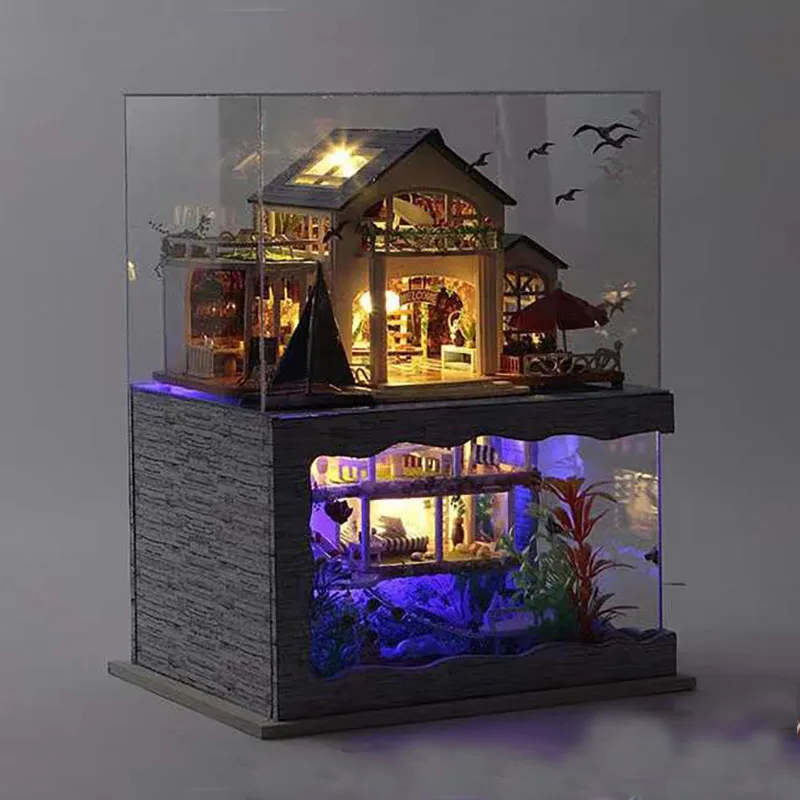 Миниатюрный Кукольный домик сделай сам комплект для большого домика морская