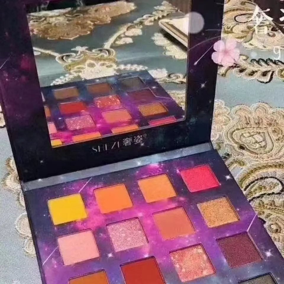 

Shezi 16 Color Eye Shadow Rubik's Cube Style Color Palette Makeup Tray Lasting Charming Makeup Acrylic Eye Shadow Tray Cosmetics