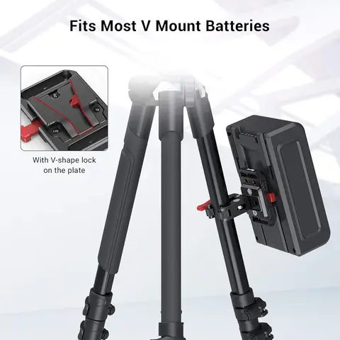 Аккумуляторная пластина SmallRig Mini V-Lock с V-образным креплением и крабовидным зажимом для штатива, подставки для источника питания камеры