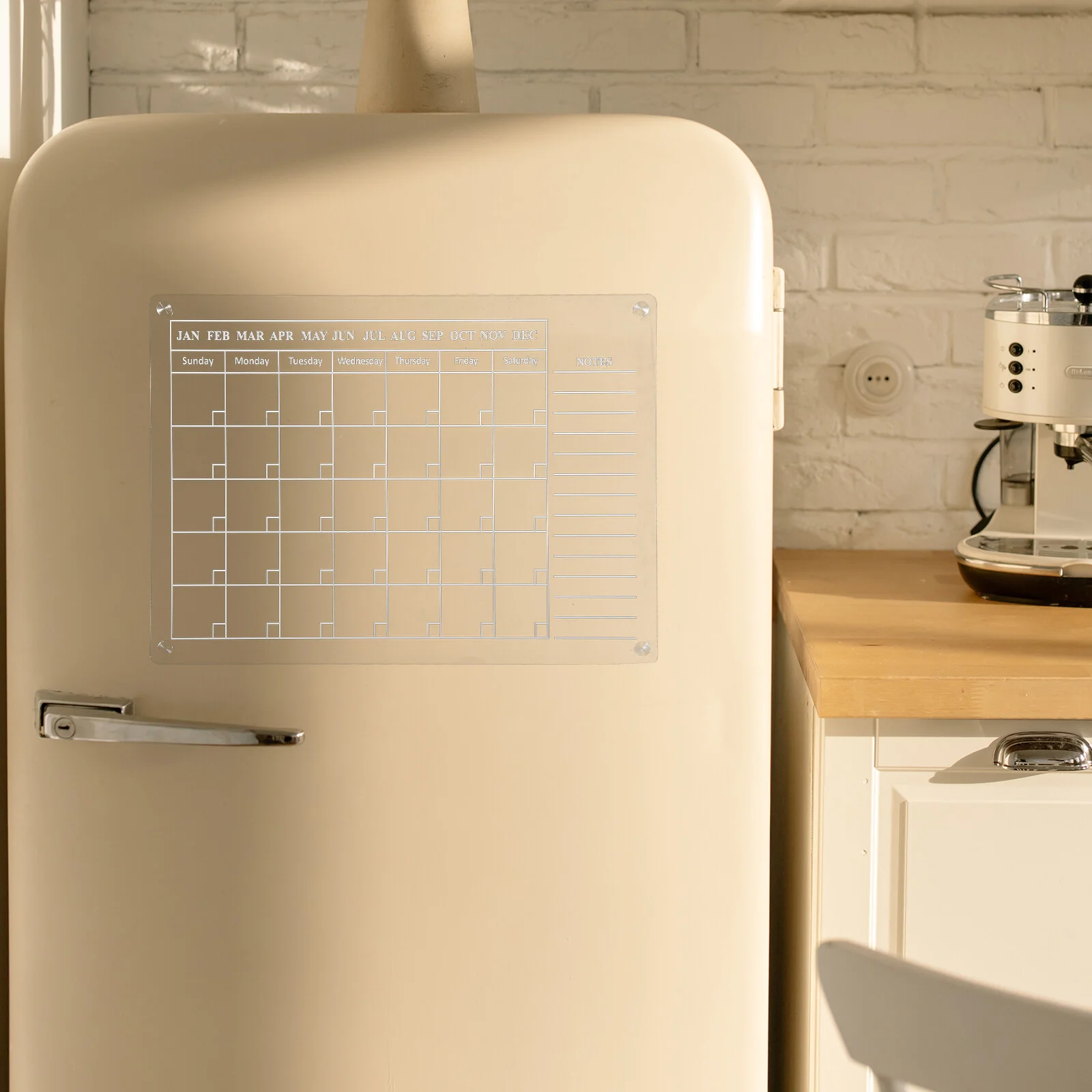 

Акриловая доска для сухого стирания, стираемая белая доска, расписание, магнитный календарь, холодильник, напоминания, холодильник