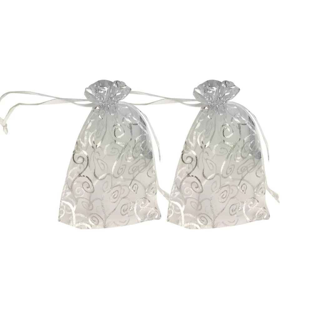 

Christmas Drawstring Gift Sack Pouch Candypouchessanta Organza Jewelry Mini Sacks Sheer Favor