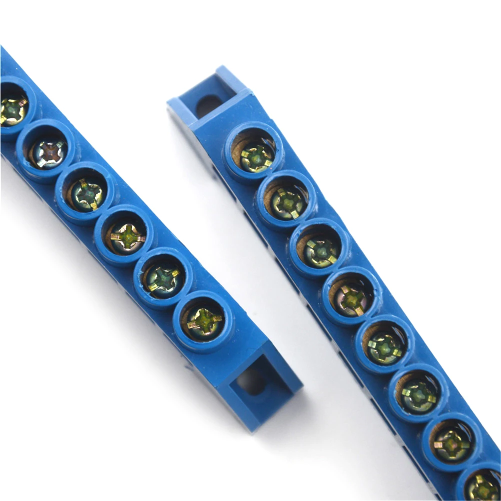 

4/6/8/10/12 Positions Terminal Block Connector Strip Electrical Distribution Wire Screw Terminal Brass Ground Neutral Bar