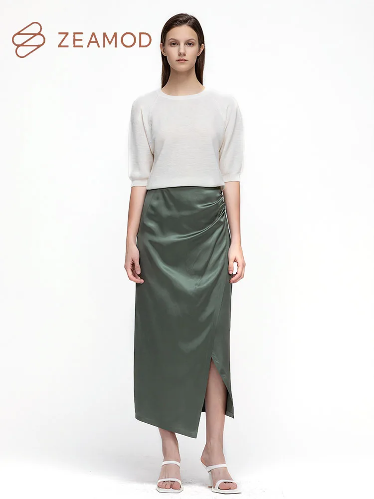 Рисунок 3 - Модная женская Однотонная юбка ZEAMOD 2023 из крепа