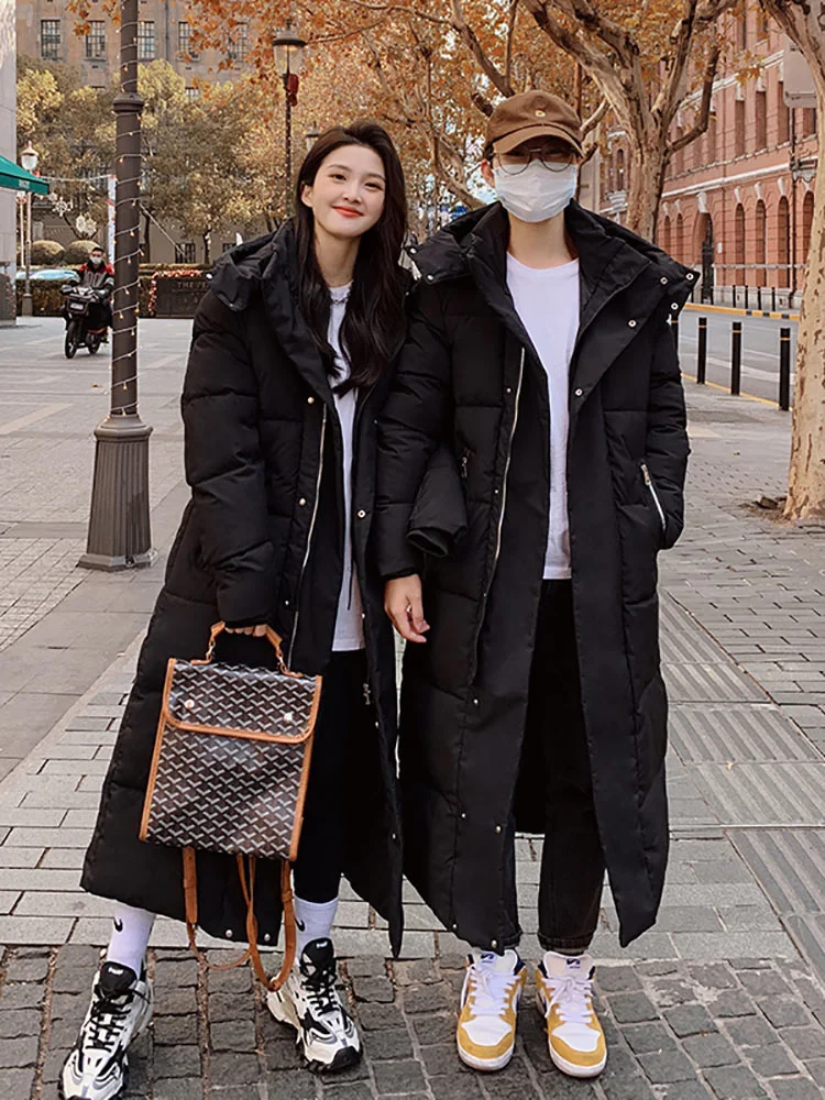 X-Long Women's Hooded Winter Jacket Ladies Parka Warm Thick Down Cotton Coat Female Loose Outerwear Fashion Clothing