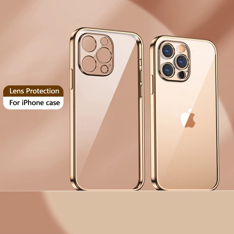 Прозрачный силиконовый чехол для iPhone 13 12 11 Pro Max Mini X XS XR 7 8 Plus SE