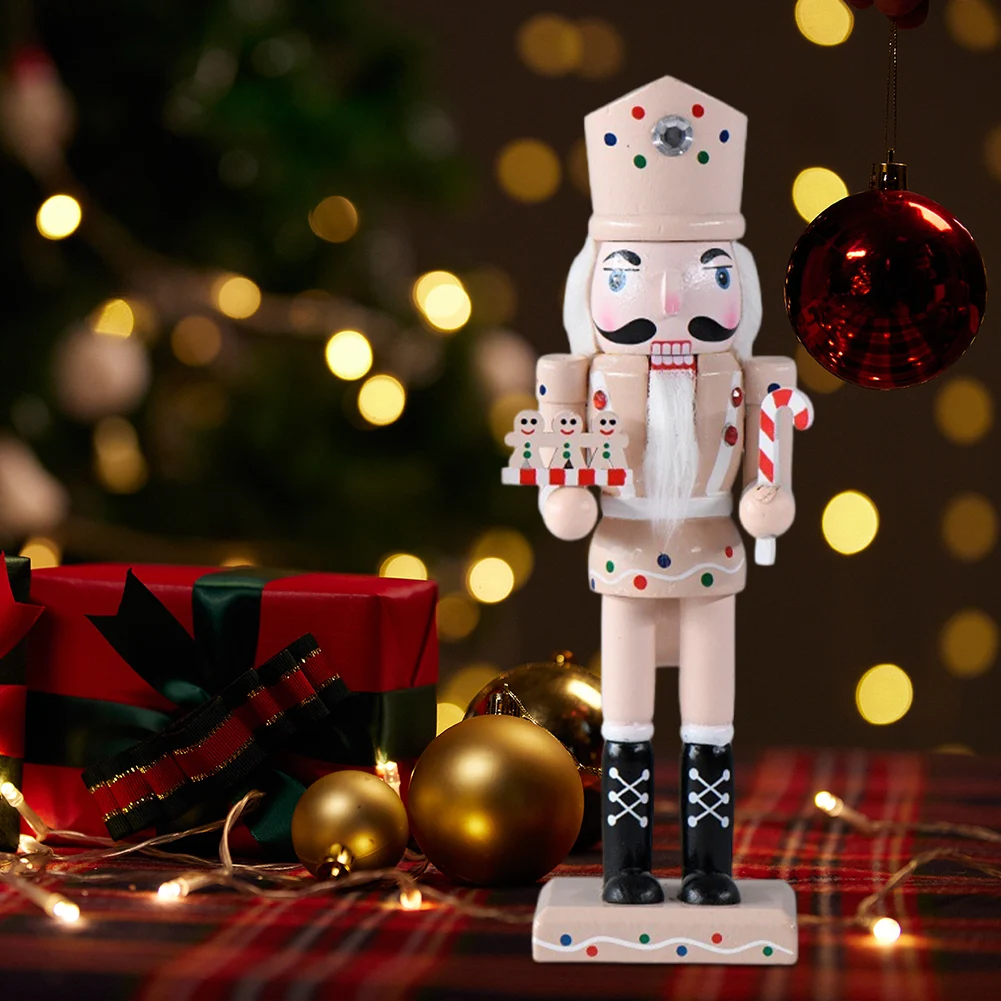 25 см Рождественский стоячий Щелкунчик Орнамент Настольный Украшение Пряничный