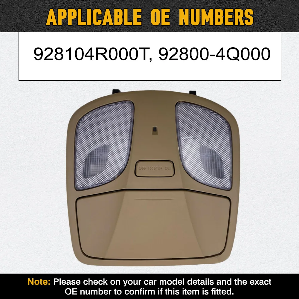 Фото Лампа для чтения карт на верхней консоли в сборе 928104R000TX ABS   для Hyundai Sonata 2011-2016 гг. №4