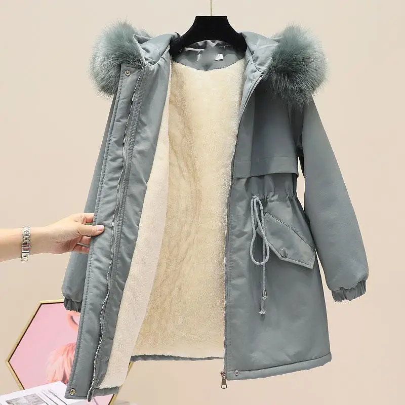 Women's Fake Fur Coat Parkas Cotton Down Jacket Jackets Harajuku Super Hot Coats Plus Size Hooded Top Cheap Wholesale New