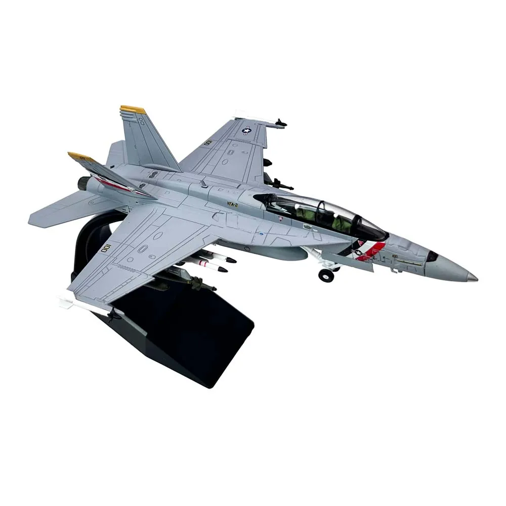 Масштаб 1/100 US F18 F/A-18F Super Hornet VFA-2 F-18 Истребитель Реактивный самолет Металлический