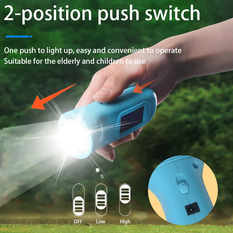 Солнечный фонарик Светодиодный Ручная рукоятка Ультраяркий Сверхдлительный