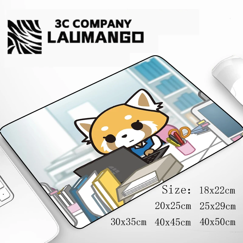 

Keyboard Gaming Room Accessories Aggretsuko Anti-slip Mat Desk Pad For Office Desktop Pc Gamer Girl Anime Mousepad Speed Gamers